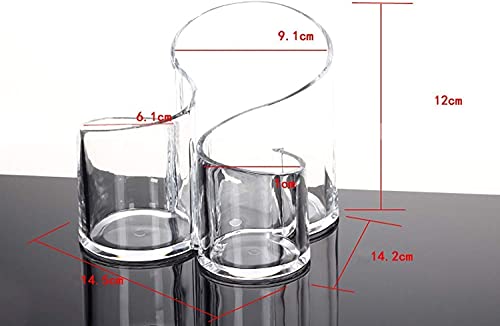 Image of SKDBPM KDR Plastic Cosmetic Shelf Stand Case Grid Squares Lipstick Holder Showcase Stand Organizer Makeup Storage Box (Transparent) (ACRYLIC HOLDER)
