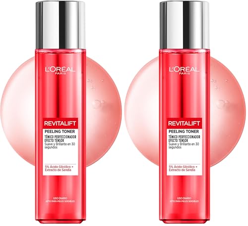 Tónico efecto peeling ácido glicólico L'Oréal Paris Revitalift 180 ml lot de 2 éclat du visage