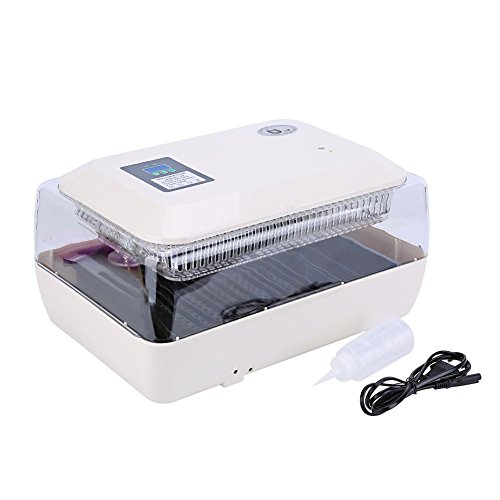 AYNEFY Egg Incubator, 24 Eggs Automatic Hatcher Digital Egg Hatching Machine Home Use Duck Egg Bird Egg Poultry Hatcher with Digital Temperature Control, UK Plug