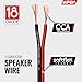 Install Link 18 AWG Gauge Speaker Wire Cable (100 Feet) Stereo, Car or Home Theater (CCA)