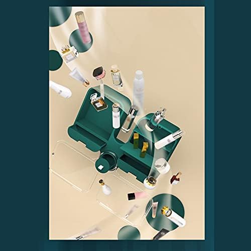 Cosmetic Boxes Bathroom Hanging Large Capacity Cosmetic Storage Box Sundries Sorting Box Transparent Skin Care Product Rack Cosmetic Display Cases (Green)