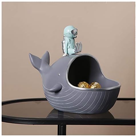 MESURG Key Tray for Entryway Table,Modern Candy Bowl Entrance Hall Key Storage Decoration Fruit Bowl Wine Cabinet Living Room Decoration Trays,Home décor Gift Decorative (Color : Gray) Cover