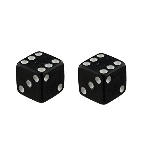 Dice Schrader Valve Caps Black miniatura 1