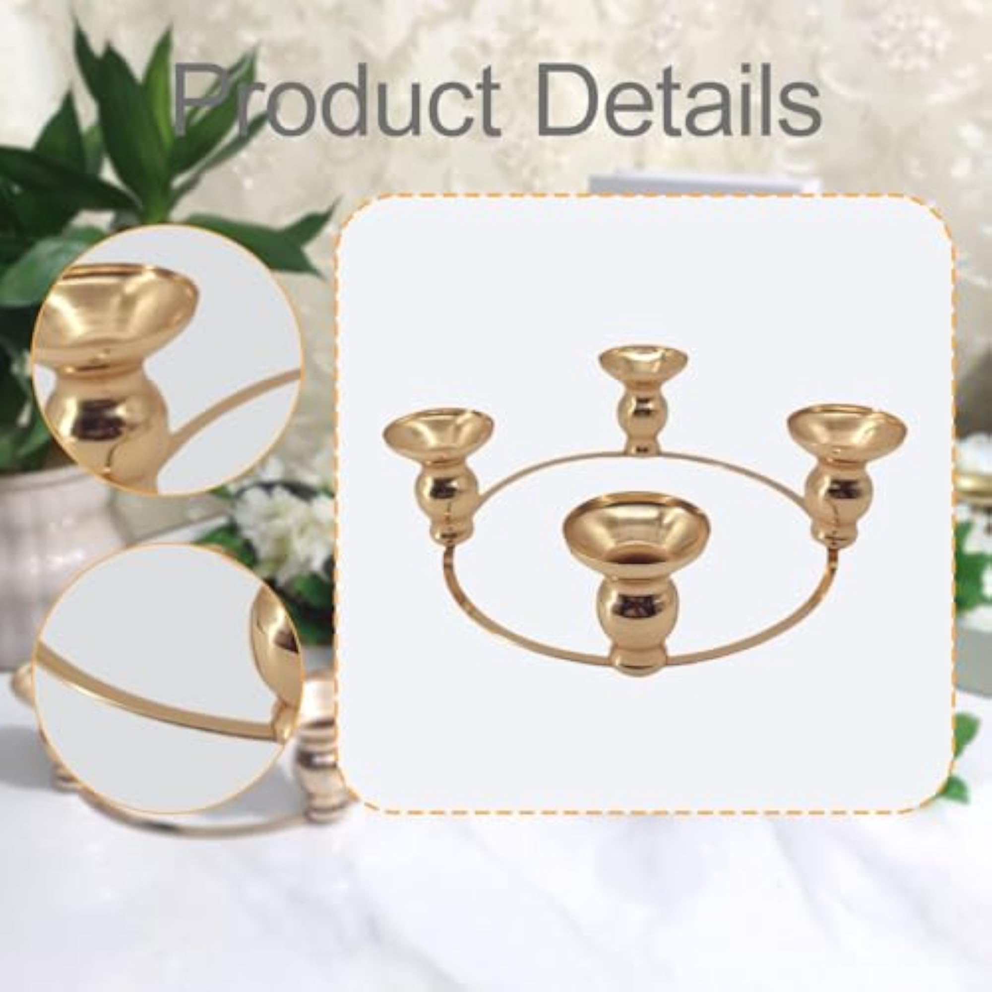 4 Cup Candle Holder Desk Decor, Anniversary Gift