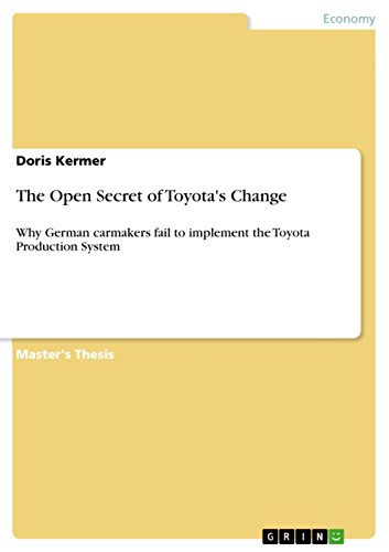 The Open Secret of Toyota's Change: Why German carmakers fail to implement the Toyota Production System