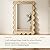 CAALMA Scalloped Wall Mirror 24 x 36 Rectangular, Bathroom Mirror, Mirrors for wall Decor, Wooden Frame Mirrors for wall, Decorative Vanity Mirror, Nursery Decor, Entryway Mirror, Wall Mounted Mirror