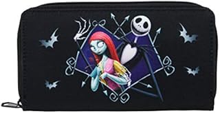The Nightmare Before Christmas NBX Jack & Sally Black Zipped Purse