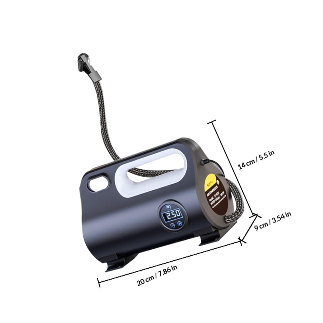Ciieeo Compressore Aria Portatile per Auto 120w Dc12v Nero ABS