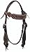 Buffalo Leather Vintage Browband Horse Headstall with Stainless Steel