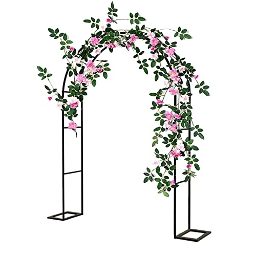 Daoyuan Arco de jardín Independiente,Arcos de Escalada de Plantas Metal,Arco de Rosas Boda, Puesto de Flores para Patio al Aire Libre/decoración de jardín Galvanizado Resistente a la Intemperie Cover
