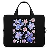 Floral Paw Fashion Laptop Sleeve Bag for Women Men Computer Carrying Case Protective Cover 15inch