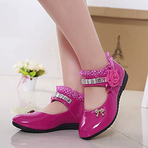 Ikfivqd Unisex Child Cute Casual Low Heel Princess Mary Jane Party Dress Slip On Dress Shoes #TOP4