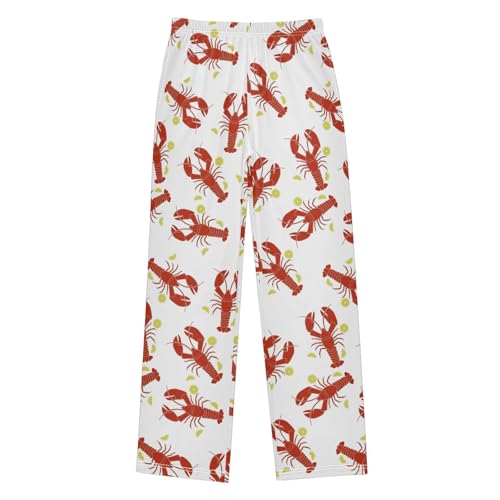 ZZXXB Lobster Lemon Boys Long Pants Soft Trousers Elastic Waist Kids Lounge Bottoms with Pockets S-XL