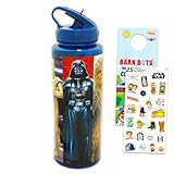 Star Wars Reusable Water Bottle Set - Yoda Bundle Plastic 30oz Water Bottle with Spout for Home, School, Sports Plus Sticker, and More | Star Wars Container