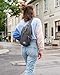 WATERFLY Crossbody Sling Backpack Sling Bag Travel Hiking Chest Bag Daypack (Black)