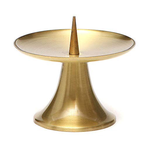 Candle Holder with pin in Bronzed Brass, Molina