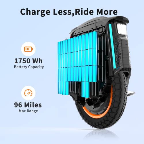 I Inmotion V12Ht Electric Unicycle, 16" All Terrain Wheel, 2800W Powerful Motor, 188Nm Torque, 45° Max Slope, Lcd Touchscreen, 37.3 Mph Max Speed Self-Balancing One Wheel #TOP3