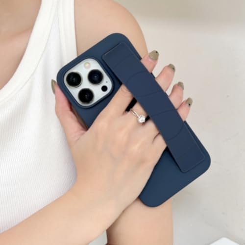 Coque iPhone 16 Pro Max silicone rigide bleu finition haut de gamme