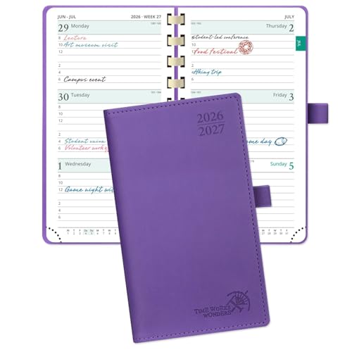 Agenda POPRUN 2026-2027 petit 3.5" x 6.5" semainier