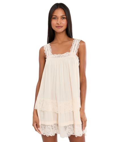 Free People, Womens, Forever Yours Mini Slip Dress, Toasted Eggnong, Small