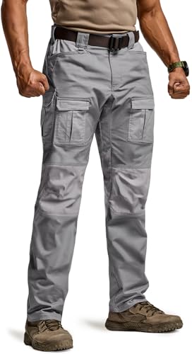 CQR Men's Flex Ripstop Tactical Cargo Pants