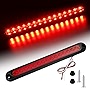 10 Inch Red Trailer Light Bar 15 LED Trailer Identification Light Truck Trailer Identification Light Bar 3rd Brake Light Bar Waterproof Stop Turn Tail Light High Mount Stop Light for Truck Boat Pickup