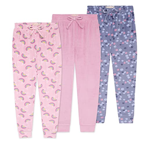 Image of BTween Girls 3 Pack Velour Jogger Pant Set Solid, Tie Dye or Camo Sweatpants for Girls