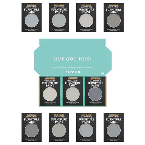 Rust-Oleum Furniture Paint in Gloss Finish – Dusky Greys Tester Box