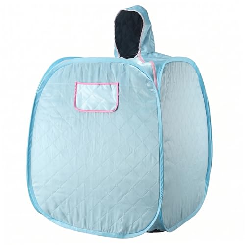 Tente de sauna d'intérieur portable bleu clair pour une personne pliable