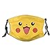 Produktbild TABUE Mundschutz Gesichtsschutz Pi-ka-chu Sturmhaube Gesichtsschal Mundschal Wiederverwendbarer Staubschutz mit 2 Filtern