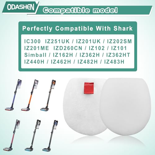 3er-Pack Filter set Ersatz für Shark IC300 IZ251UK IZ251UKT IZ201UK IZ201UKT IZ201UKTSB IZ202SM IZ201ME IZ201EUT Akku-Staubsauger
