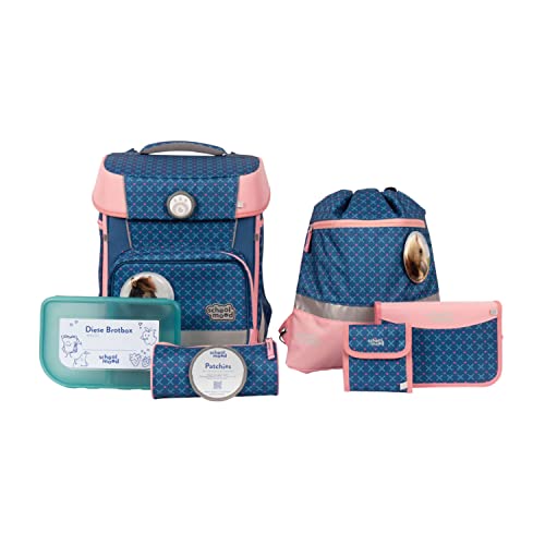 SCHOOL-MOOD - Schulranzen Set Pferd, 7-teilig - Hero Maxx Air+ - inkl. Zubeh&ouml;r - ergonomischer Schulranzen Jungen & M&auml;dchen - Schultasche f&uuml;r Kinder in der 1. bis 4. Klasse Mila (Pferd)