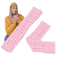 Gebreide armwarmers voor dames - Vingerloze handschoenen tot aan de