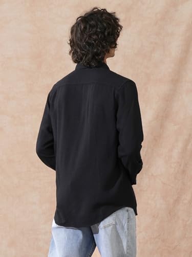 Image of WROGN Men's Linen Blend Shirt | Solid Styles | Slim Fit