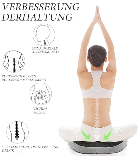 Auoketuo Anti-Dekubitus Sitzkissen – Orthopädisches Donut-Kissen, wirksam bei Hämorrhoiden, Prostatabeschwerden, Steißbein-, Ischias- und Rückenschmerzen, ideal für den Einsatz zu Hause, im Büro