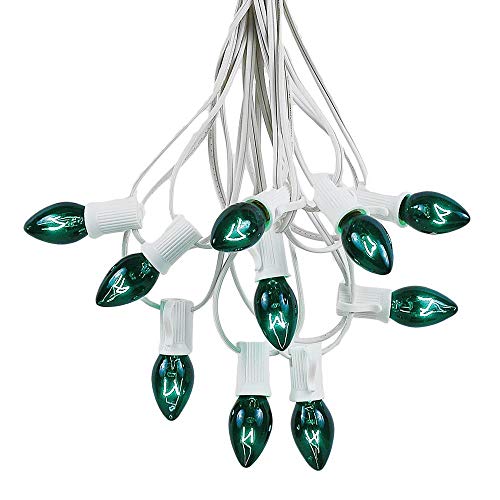 Novelty Lights C7 Green Christmas Lights Set - Indoor/Outdoor Christmas