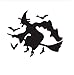 Produktbild Wall Sticker Flying Broomstick Witch Halloween Pvc Halloween Black Bats Diy Pvc Removable Wall Decal Home Decor 43X52Cm
