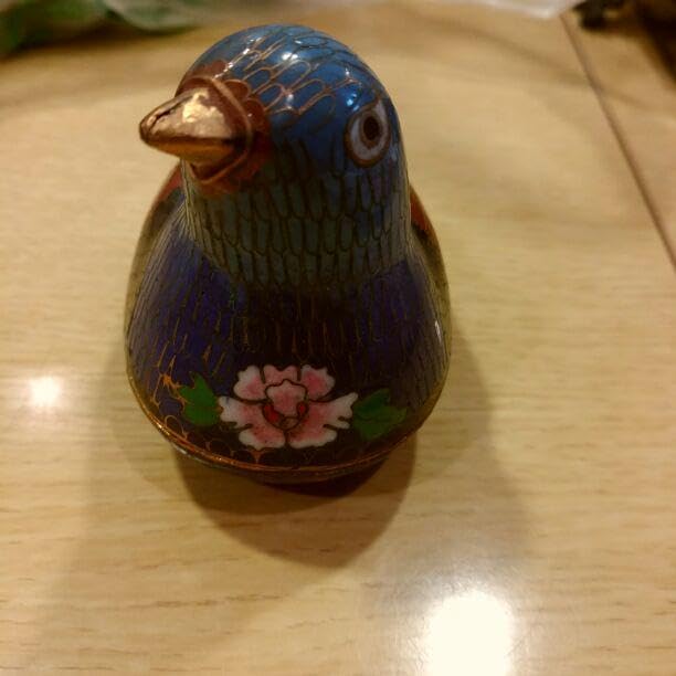 785『七宝 花蝶 香合』黒 /骨董 古美術 茶道具 古民芸 希少