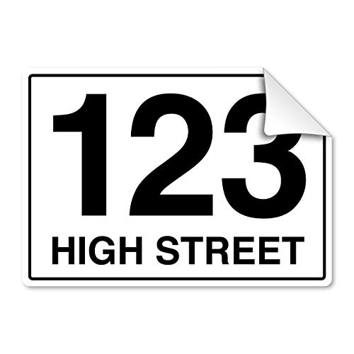 stika.co 4er-Pack Individuell bedruckter Behälteretikett, personalisiert mit Straßenname und -Nummer, Selbstklebendem Vinyl, Recycling und allgemeinen Behälterkennungen (A5-210x148mm) Cover