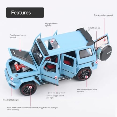 Image of 1:24 Mercedes-Benz Brabus G800 Die-Cast Model Car - Luxury Alloy Metal SUV with Pull-Back Action, Openable Doors & Detailed Interior [ Colour As Per Stock ]