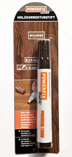 Powerfix® Profesional Madera Lápiz corrector/ – Lápiz corrector/reparación lápiz para muebles para chapa & Madera – Color: Wallnuss