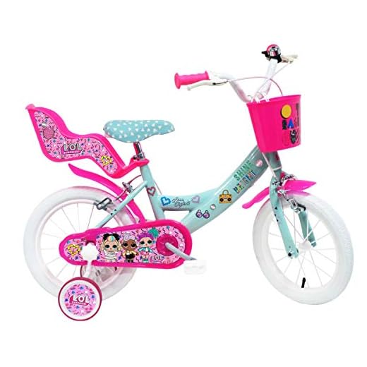 Denver Bike Lol Stadscykel, 14" (35,5 cm), Rosa, Turkos