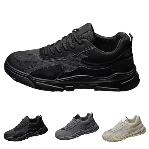 Zapatos casuales para hombre, zapatos de breeze, zapatos de gimnasio, antideslizantes, zapatos de fitness, zapatos de moda para hombre, ligeros, deportivos, para caminar, zapatos de calle, Negro , 39
