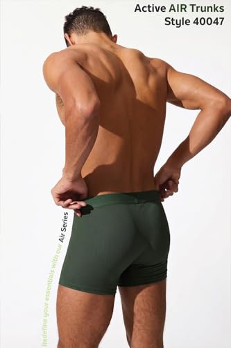 Image of Van Heusen Men's Trunk Pack of- 1 |Air Series|Light as air|Mesh Fabric|Breathable Active Trunks Moisture Wicking|No Ride Up Sweat Absorbant|Underwear for Active Wear|Style 40047