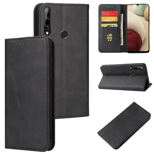 Rfvzubemok Compatible with Huawei P20 Lite AL00 / Nova 3e AL00 Cover,Magnetic Closure Flip Stand Card Slot Wallet Case Black