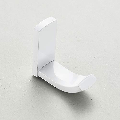 Bathsir White Towel Hook, Wall Hooks Coat Robe Clothes Hook For Bathroom Brass Wall Mounted 2 Packs #TOP2