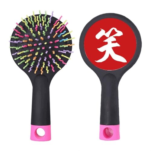 Brosse à cheveux démêlante anti-nœuds avec base coussin souple pour cheveux rebelles