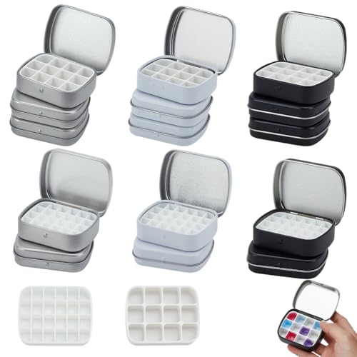 Cajas de lata de acuarela para evitar manchas en la mochila con esta paleta de viaje compacta 2