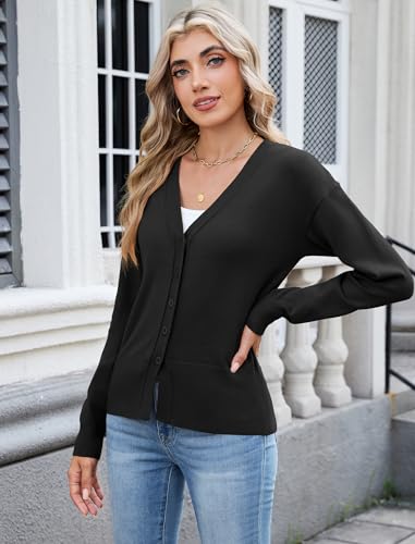 ZAFUL Women's Long Sleeve Open Front Lightweight Cardigan Sweater Button Down Shirt 2025 Fall Tops Clothes Trendy2