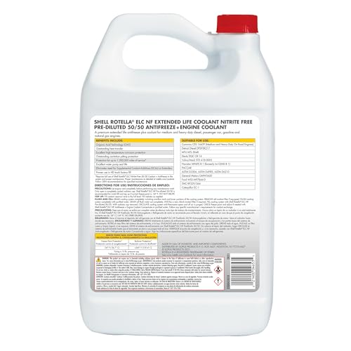 Shell Rotella Nitrite-Free Extended Life ELC Anti-Freeze + Coolant, Pre-Diluted 50/50, 1 Gallon - Image 3